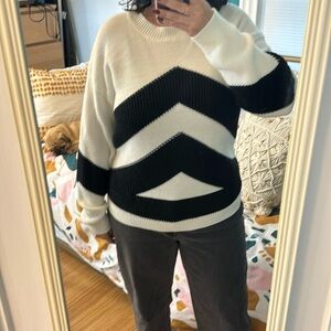 Black and white sweater